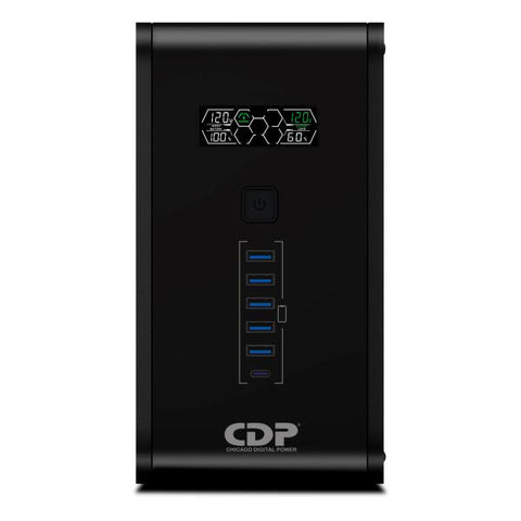 UPS CDP R-SMART1210 1200VA 720W UPS LINEA INTERACTIVA 120VAC AVR 10 TOMAS USB NEGRO