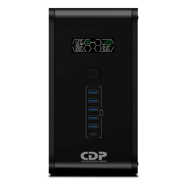 UPS CDP R-SMART751 750VA 350W UPS LINEA INTERACTIVA 120VAC AVR 10 TOMAS NEGRO