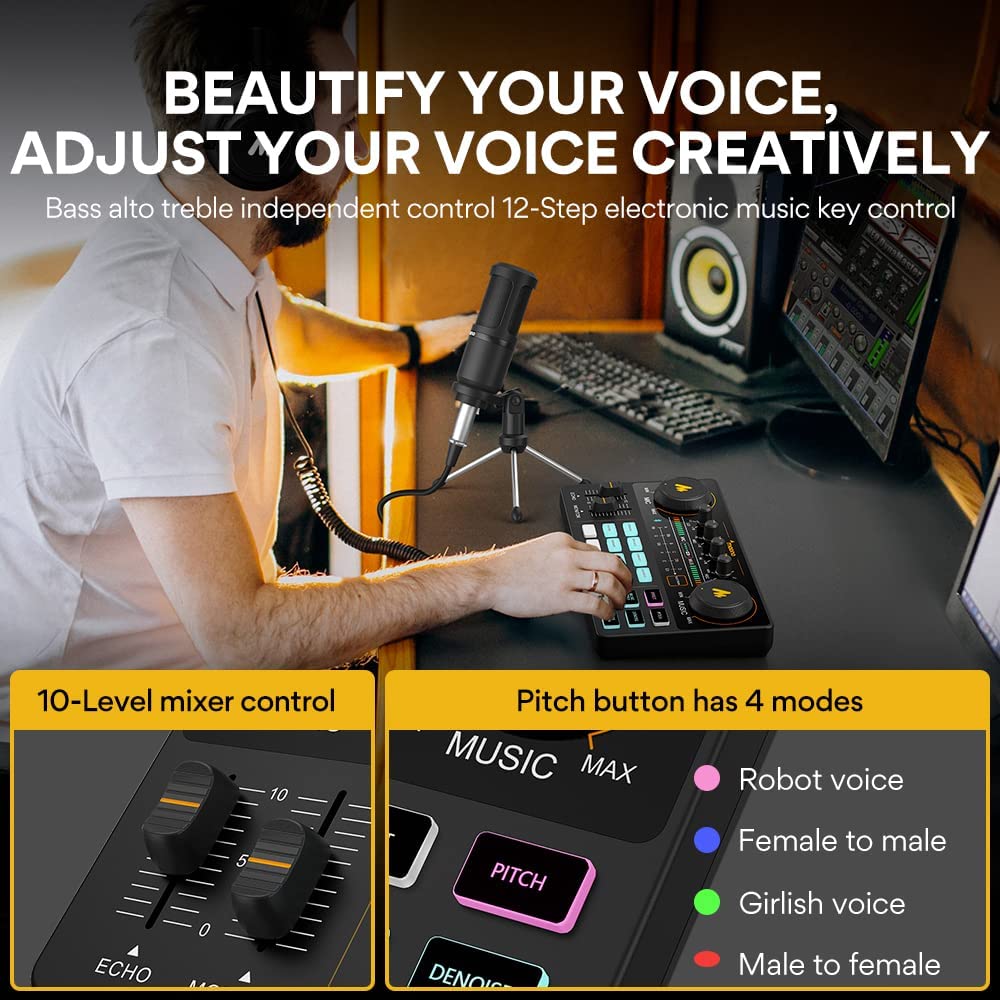 INTERFAZ DE AUDIO MAONO CON MICROFONO (AU-AM200-S1)