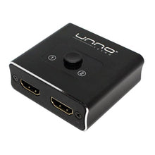 SWITCH UNNO TEKNO HB1201BK SWITCH HDMI BIDIRECTIONAL 2X1 / 1X2 4K 60HZ NO ADMINISTRABLE NEGRO