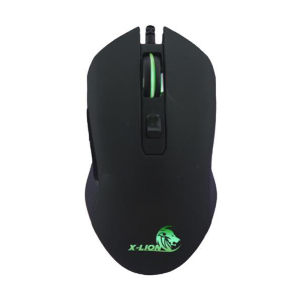 MOUSE GAMING X-LION MS-700 ALÁMBRICO USB 3200 DPI NEGRO