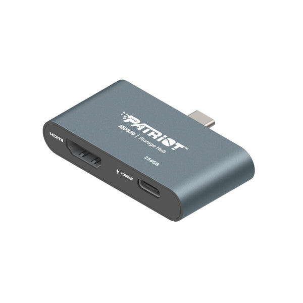 HUB PATRIOT MOBILE MD330 | CON ALMACENAMIENTO | USB-C 3.2 GEN 1 | HDMI 4K | PMD256GH013