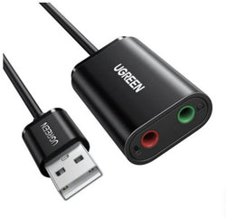 ADAPTADOR AUDIO UGREEN US205 | USB-A A 3.5MM | 48KHZ