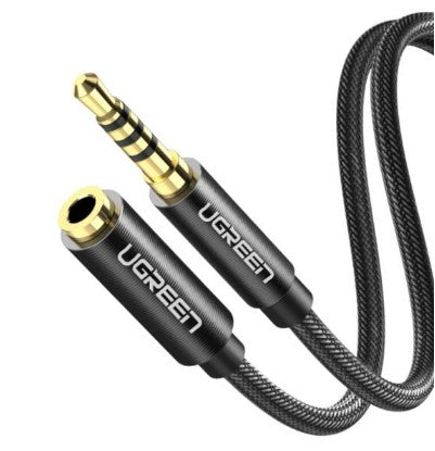 EXTENSION AUDIO UGREEN AV118 | 3.5MM MACHO A 3.5MM HEMBRA | 1.5M