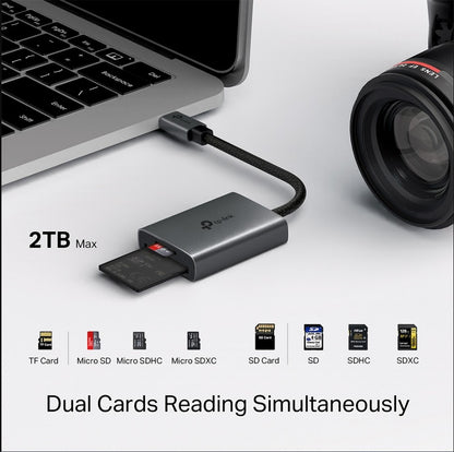 LECTOR DE TARJETAS TP LINK UA440C | USB-C 3.0 / SD / MICRO SD | 5 GBPS