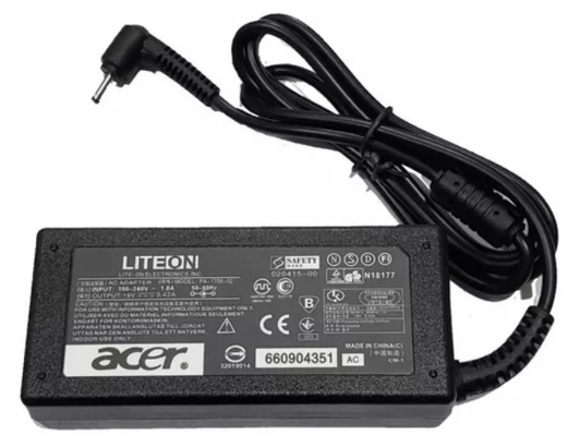 CARGADOR ACER ORIGINAL 65W / 19V / 3.42A / 3.0 X 1.0MM