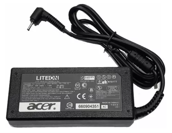 CARGADOR ACER ORIGINAL 65W / 19V / 3.42A / 3.0 X 1.0MM
