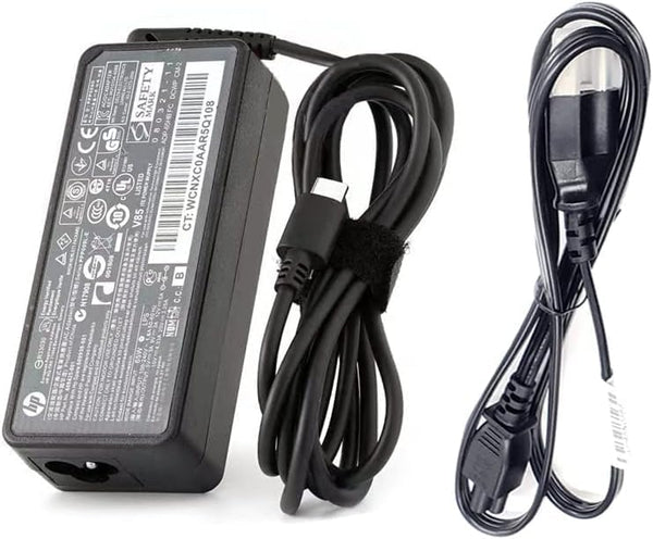 CARGADOR ORIGINAL HP COMPAQ 65W USB TIPO-C TYPE-C / 5V 3A / 9V 3A / 10V 5A / 12V 5A / 15V 4.33A / 20V 3.25A /