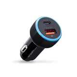 CARGADOR DE AUTO 38W ARGOM CARGA RAPIDA USB Y TIPO C FORCE C1 ARG-AC-0118BK