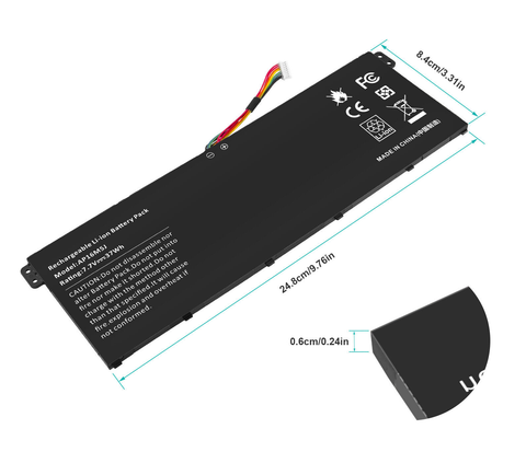 Genuine Acer AP16M5J Laptop Battery – 15.4V 5800mAh – For Aspire 3, Nitro 5