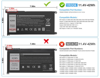 BATERIA DELL INSPIRON 3493 3582 3583 3584 3793 LATITUDE 3310 VM732 | YRDD6 | HOMOLOGADA