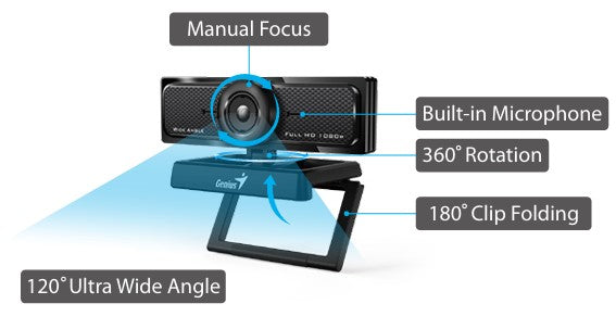 CAMARA WEB GENIUS WIDECAM F100 V2 | FULL HD 1080P | USB-A