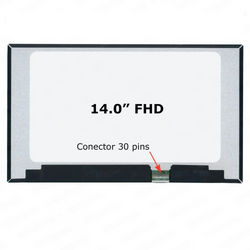 PANTALLA 14.0 LED SLIM FHD (1920x1080) | NO BRACKETS | CONECTOR EDP 30 PINES ABAJO DERECHA | RECTANGULAR
