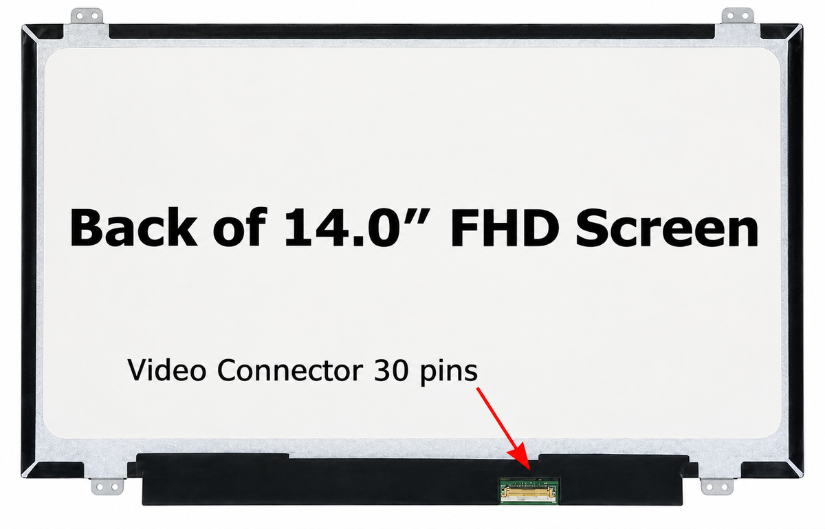 PANTALLA 14.0" | FHD (1920x1080) LED SLIM | TOP BRACKET | 30 PINES (19mm) |  P/LAPTOP
