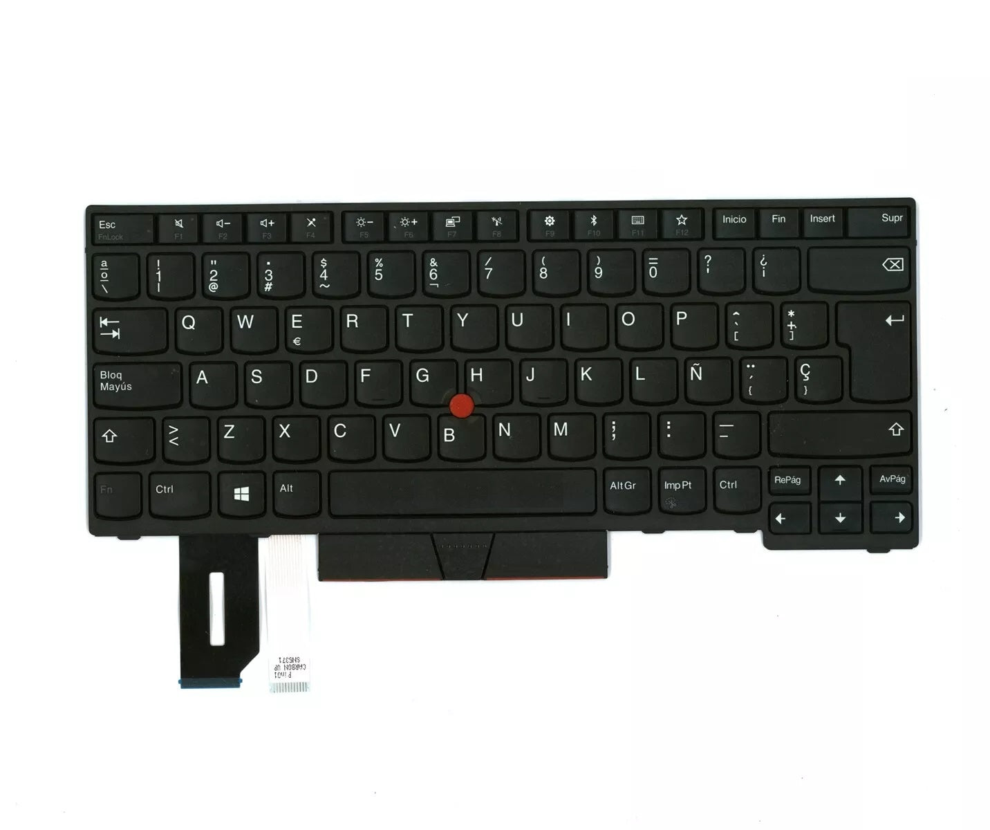 TECLADO LENOVO IBM THINKPAD E480 E485 E490 L480 T480S T490 | NEGRO CON PUNTERO