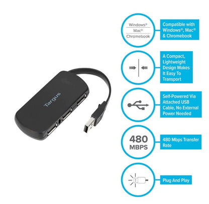 Hub Targus 4 Puertos USB | ACH114US