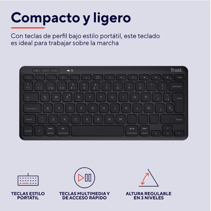 TECLADO TRUST LYRA | INALAMBRICO / BLUETOOTH | ESPAÑOL