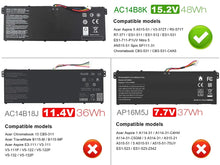 BATERIA ACER CHROMEBOOK CB5-311 CB3-531 CB5-571 V3-371 AC14B8K