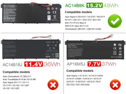 BATERIA ACER CHROMEBOOK CB5-311 CB3-531 CB5-571 V3-371 AC14B8K