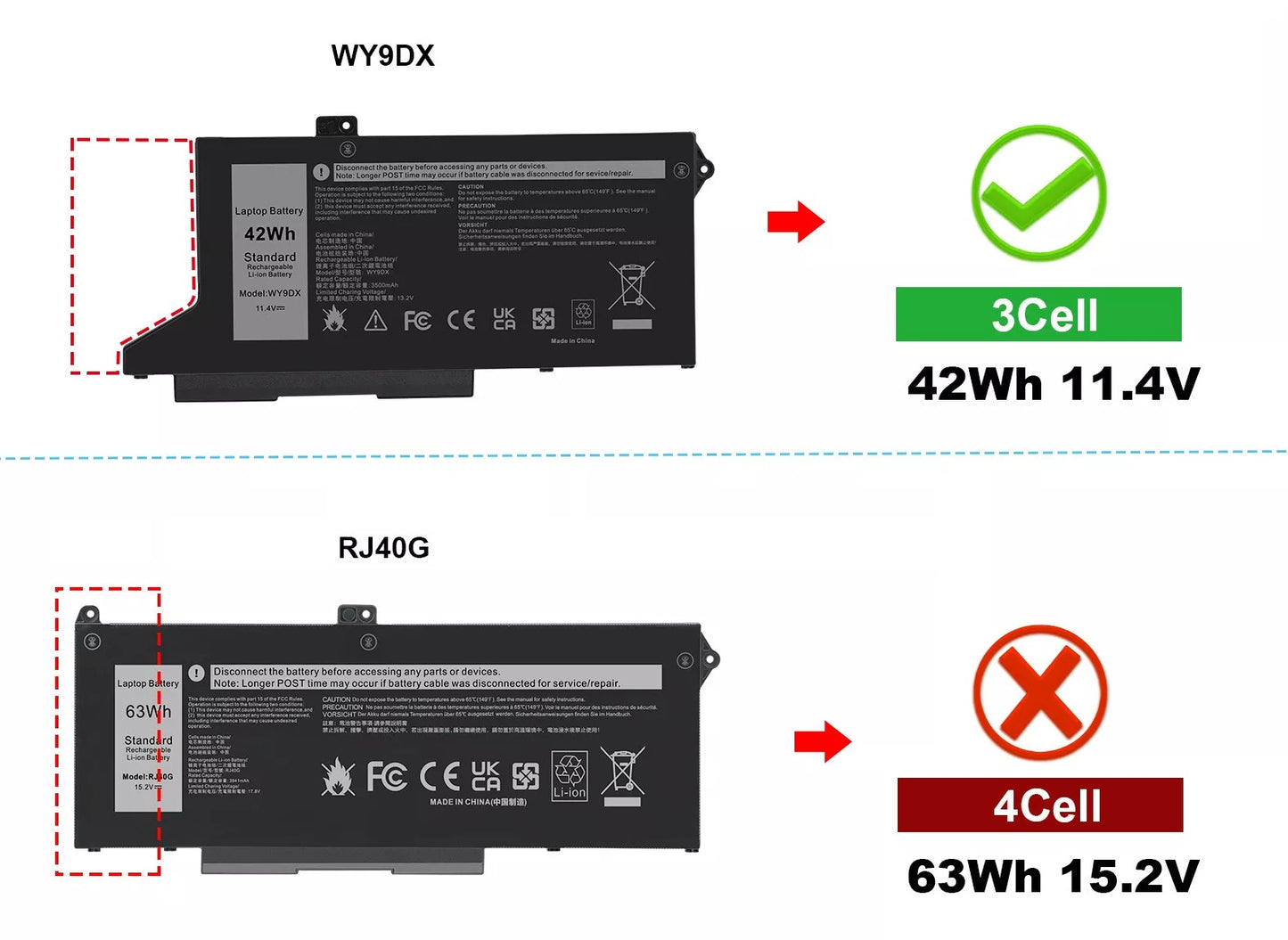BATERIA DELL LATITUDE 5420 5520 | WY9DX | 42Wh
