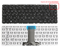 TECLADO HP COMPAQ  14AB 14AL 14-AB000 14-AL000 14-AB100 14-AB200 ESQUINA REDONDA SIN FRAME