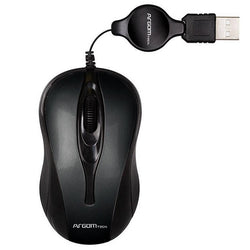 MOUSE ÓPTICO USB RETRÁCTIL MS08 ARG-MS-0008BK