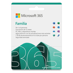 Microsoft 365 Familia Suscripción Anual 6 Usuarios  - Licencia Descargable