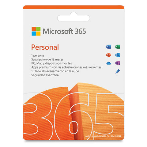 Microsoft 365 Personal Suscripción Anual 1 Usuario  - Licencia Descargable