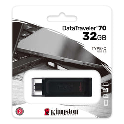 MEMORIA USB 32GB USB-C (TYPE-C) 3.2 KINGSTON DT70/32GB