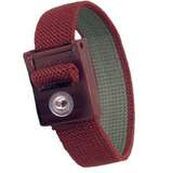 PULSERA ANTIESTATICA ELÁSTICA DE 6" MARRON AJUSTABLE CON BANANA Y RESISTECIA