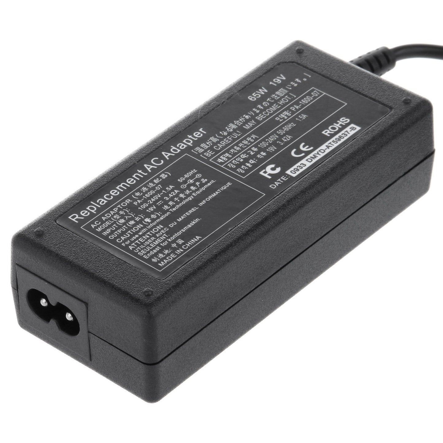 CARGADOR ASUS DELL GENERICO 65W / 19V / 3.42A / 4.0 X 1.7MM