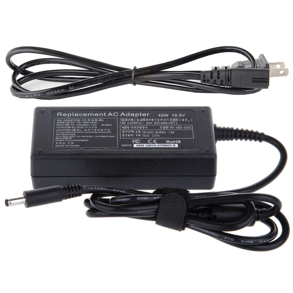 CARGADOR DELL GENERICO 45W / 19.5V / 2.31A / 3.0 X 4.5 MM PIN CENTRAL PUNTA NEGRA Y CORTA