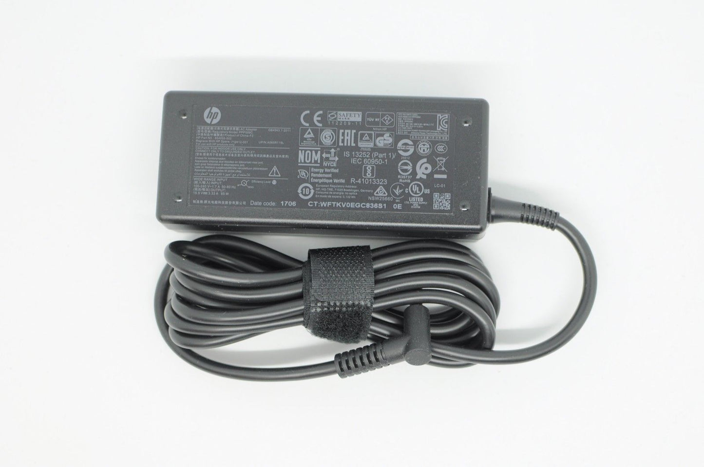 CARGADOR ORIGINAL HP COMPAQ 65W / 19.5V / 3.33A / 3.0 X 4.5MM PUNTA AZUL