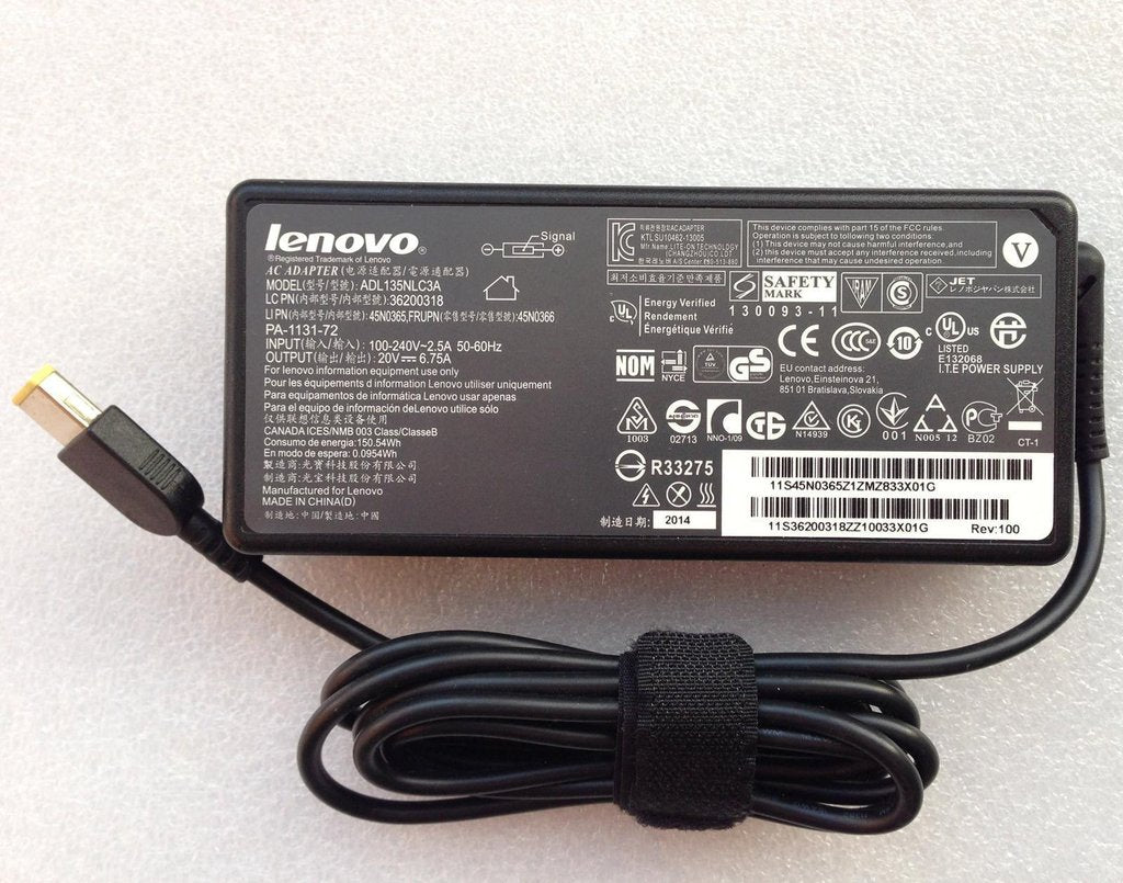 Alimentatore Lenovo Originale 135W 20V 6,75A Per ThinkPad W540, W541 E Docking Station