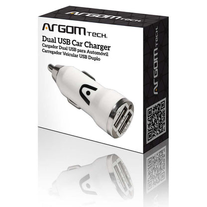 CARGADOR USB PARA AUTOMOBIL 2 SALIDAS DE 1A Y 2.1A