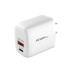 CARGADOR DE PARED CARGA RAPIDA ARGOM USB Y TIPO-C ARG-AC-0115W