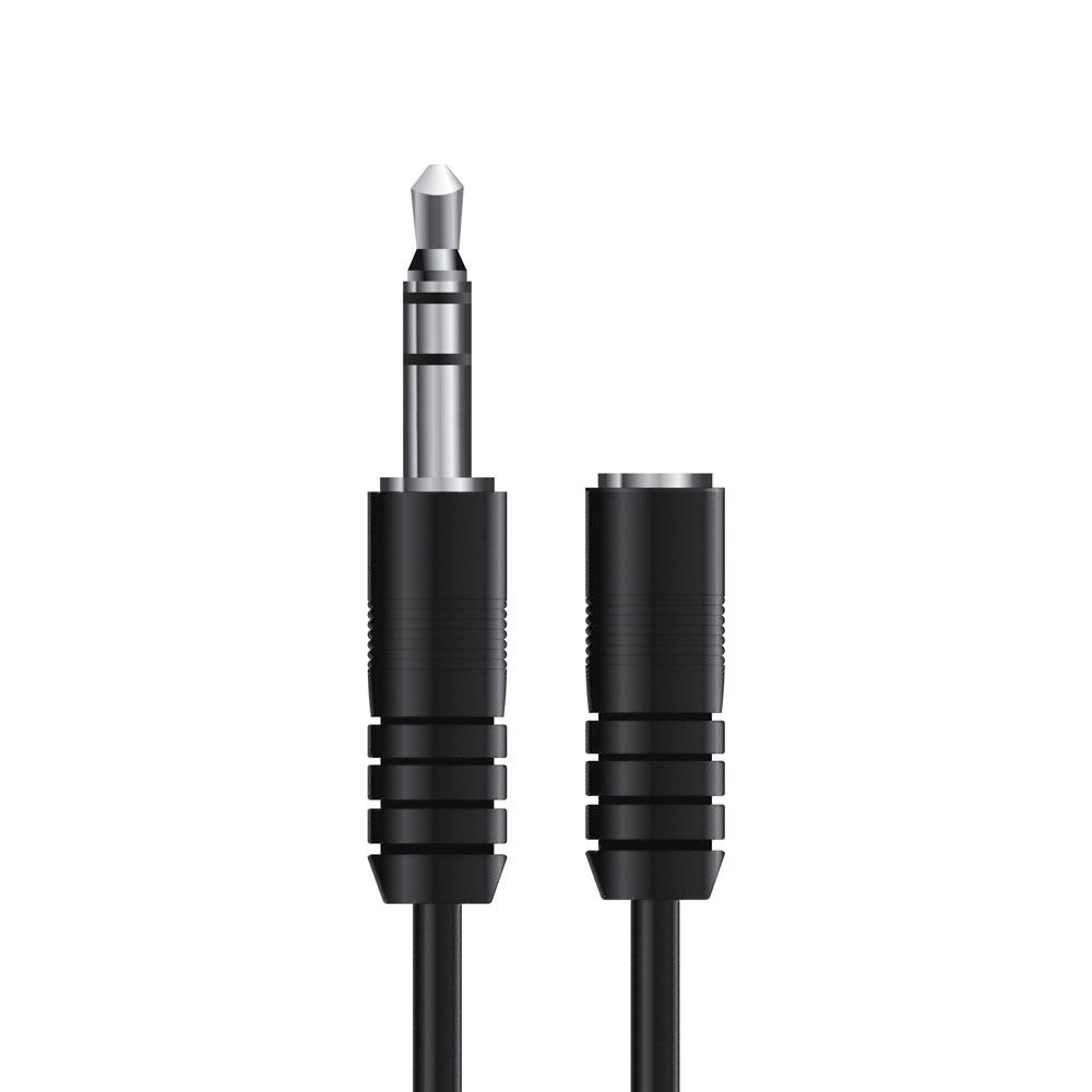 CABLE MACHO/HEMBRA 1/8 3.5MM AUDIO 1 METRO/3 PIES