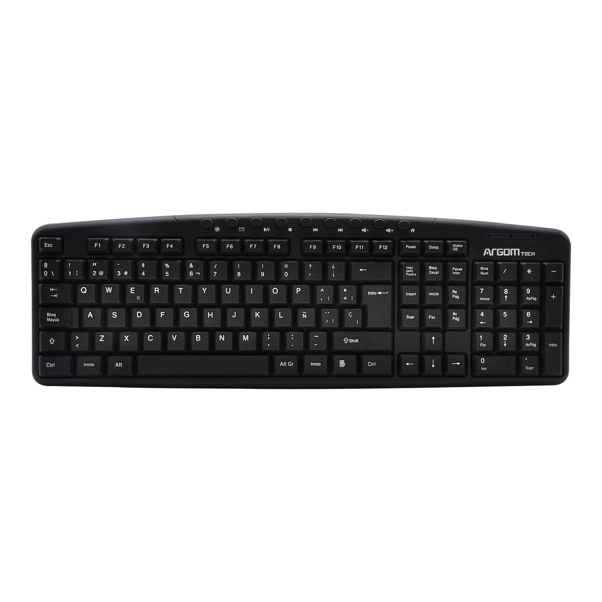 TECLADO ESPAÑOL MULTIMEDIA USB ARG-KB-7807
