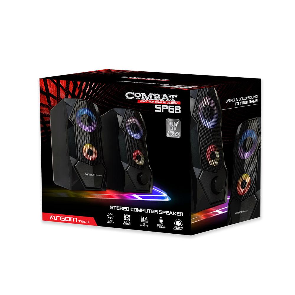 PARLANTE ARGOM COMBAT GAMING S68 2.0 BLACK ARG-SP-1068BK