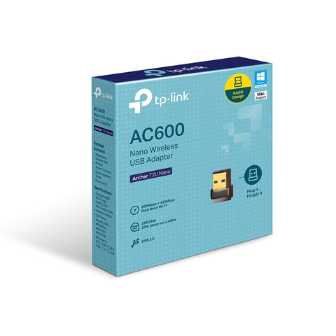 ADAPTADOR TP LINK AC600 NANO ARCHER T2U NANO