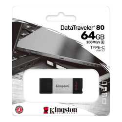 MEMORIA USB 64GB USB-C (TYPE-C) 3.1 KINGSTON DT80/64GB