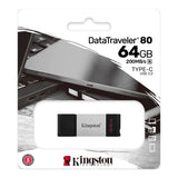MEMORIA USB 64GB USB-C (TYPE-C) 3.1 KINGSTON DT80/64GB
