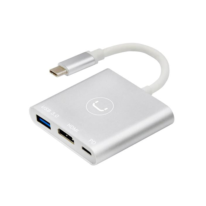 HUB UNNO HB1101SV |  TIPO C / 3 EN 1 | USB 3.0