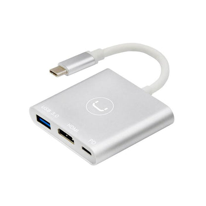 HUB UNNO HB1101SV |  TIPO C / 3 EN 1 | USB 3.0