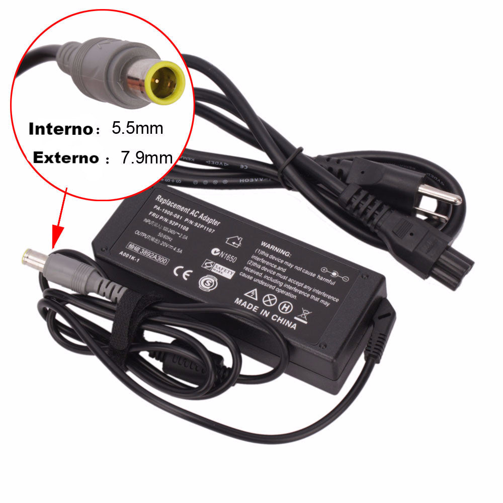 CARGADOR IBM LENOVO 65W | 20V | 3.25A | 7.9 X 5.5MM