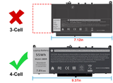 BATERIA DELL LATITUDE E7270 E7470 J6OJ5 J60J5 R1V85 451-BBSX 451-BBSY MC34Y 4 CELDAS HOMOLOGADA