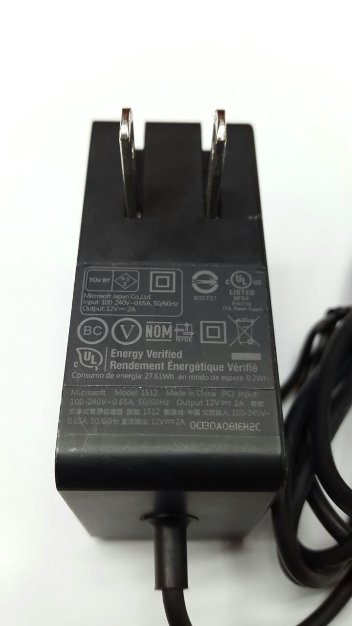CARGADOR MICROSOFT SURFACE RT PRO 1 / PRO 2 / 1512 / 1513 / 24W / 12V 2A