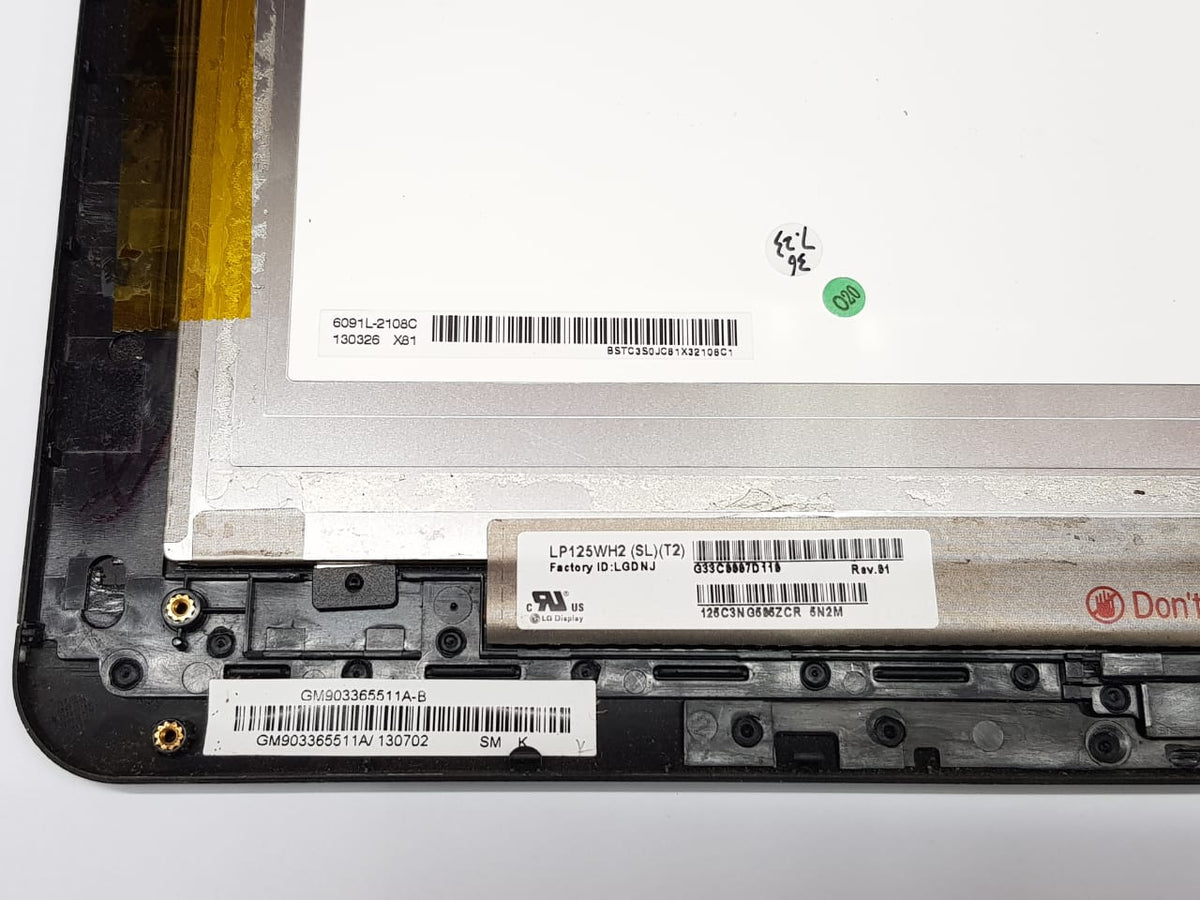 REPUESTO PANTALLA CON TÁCTIL DE 12.5" PARA TOSHIBA SATELLITE U920T U920T-10P U920T-100  ** ¡NOTA: SE VENDE SOLO INSTALADA EN NUESTRO TALLER! **