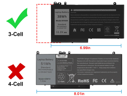 BATERIA DELL LATITUDE 5000 E5250 E5450 E5550 3150 3160| RYXXH