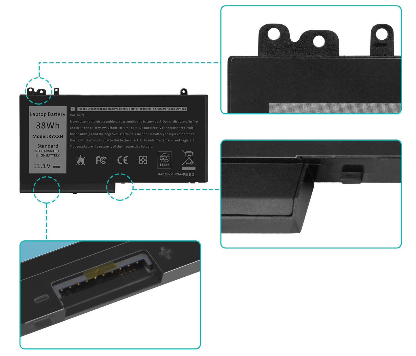 BATERIA DELL LATITUDE 5000 E5250 E5450 E5550 3150 3160| RYXXH